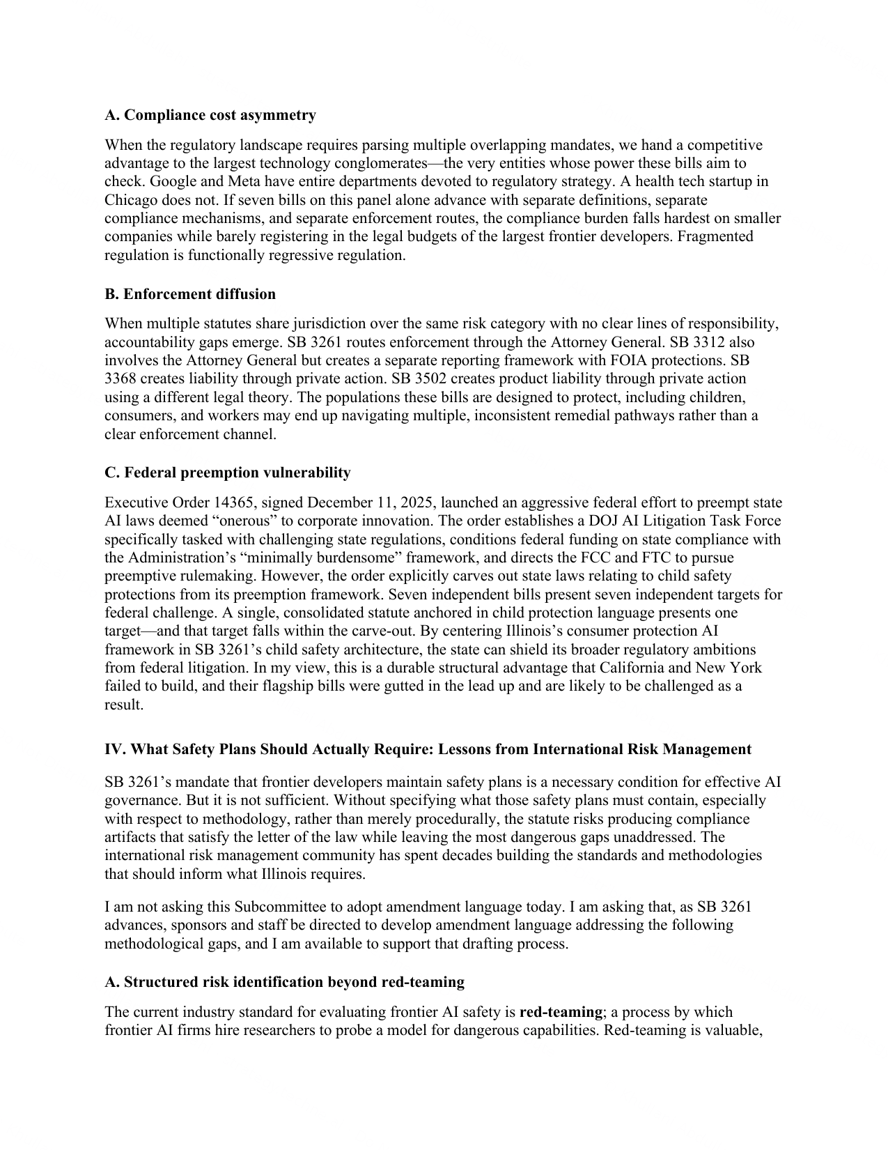 Written testimony, page 3 of 11